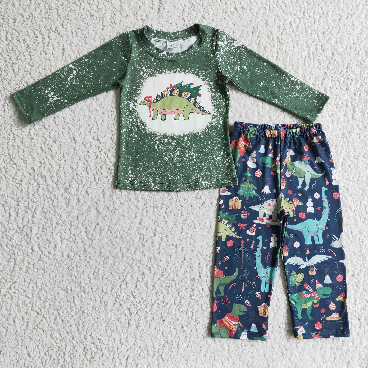 (Promotion)Boys dinosaur print Christmas outfit  BLP0105