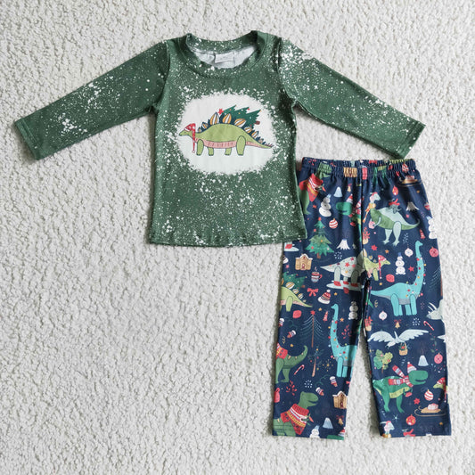 (Promotion)Boys dinosaur print Christmas outfit  BLP0105