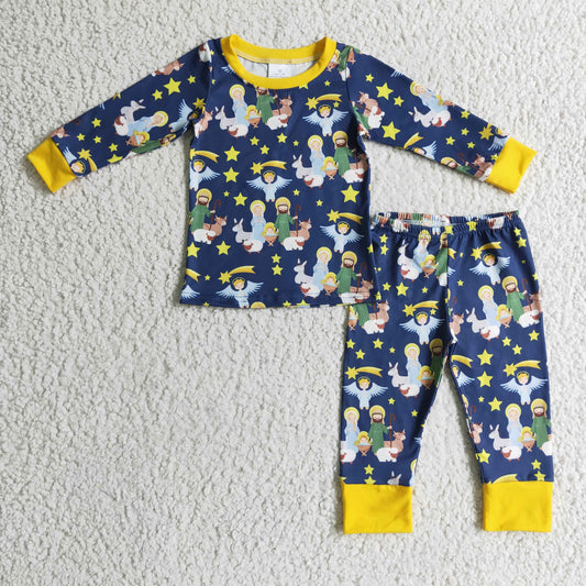 Boys nativity Christmas pajamas      BLP0114