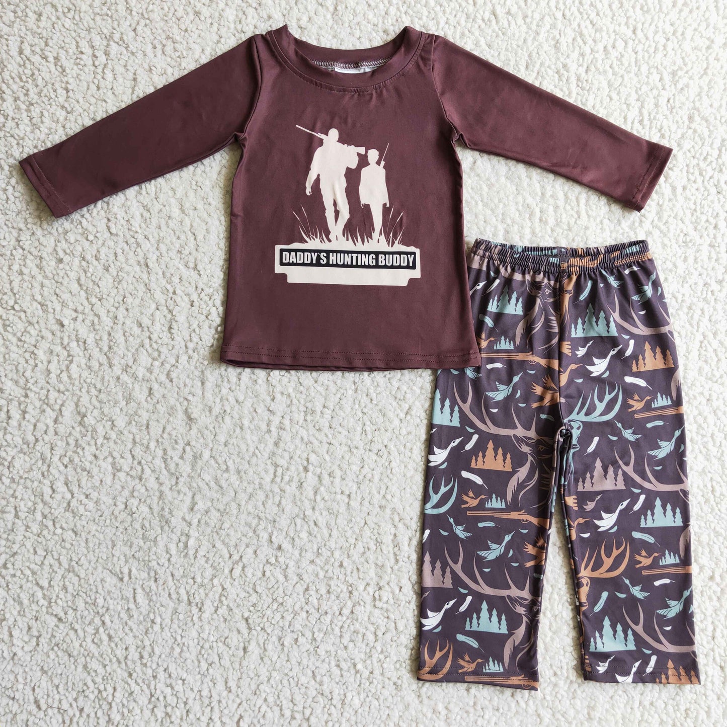 Boys Dady's hunting buddy design fall outfit      BLP0125