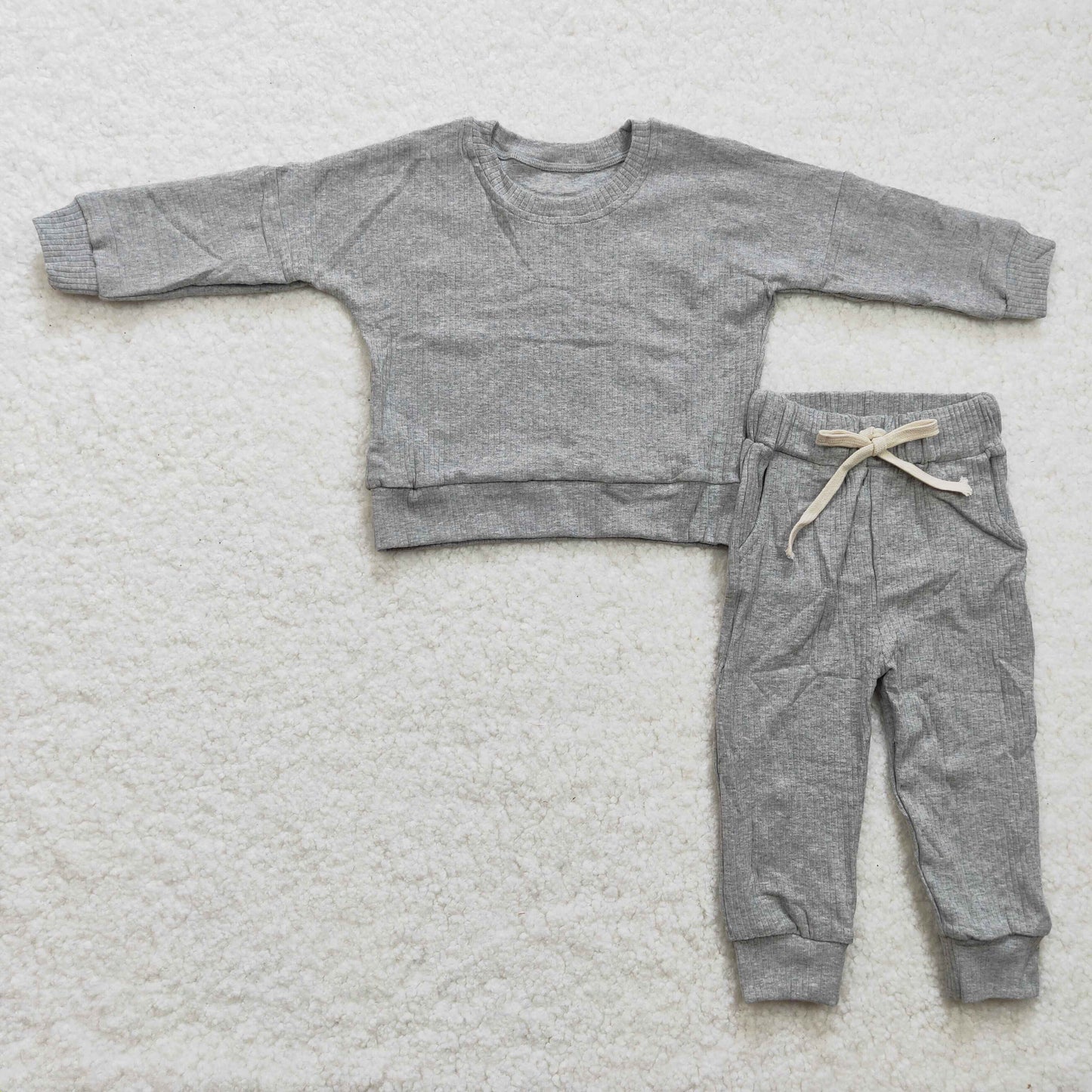 Boys gray cotton long sleeve outfits  BLP0162