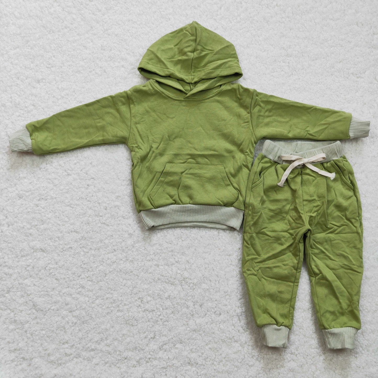 Boys green cotton hoodie outfits BLP0164