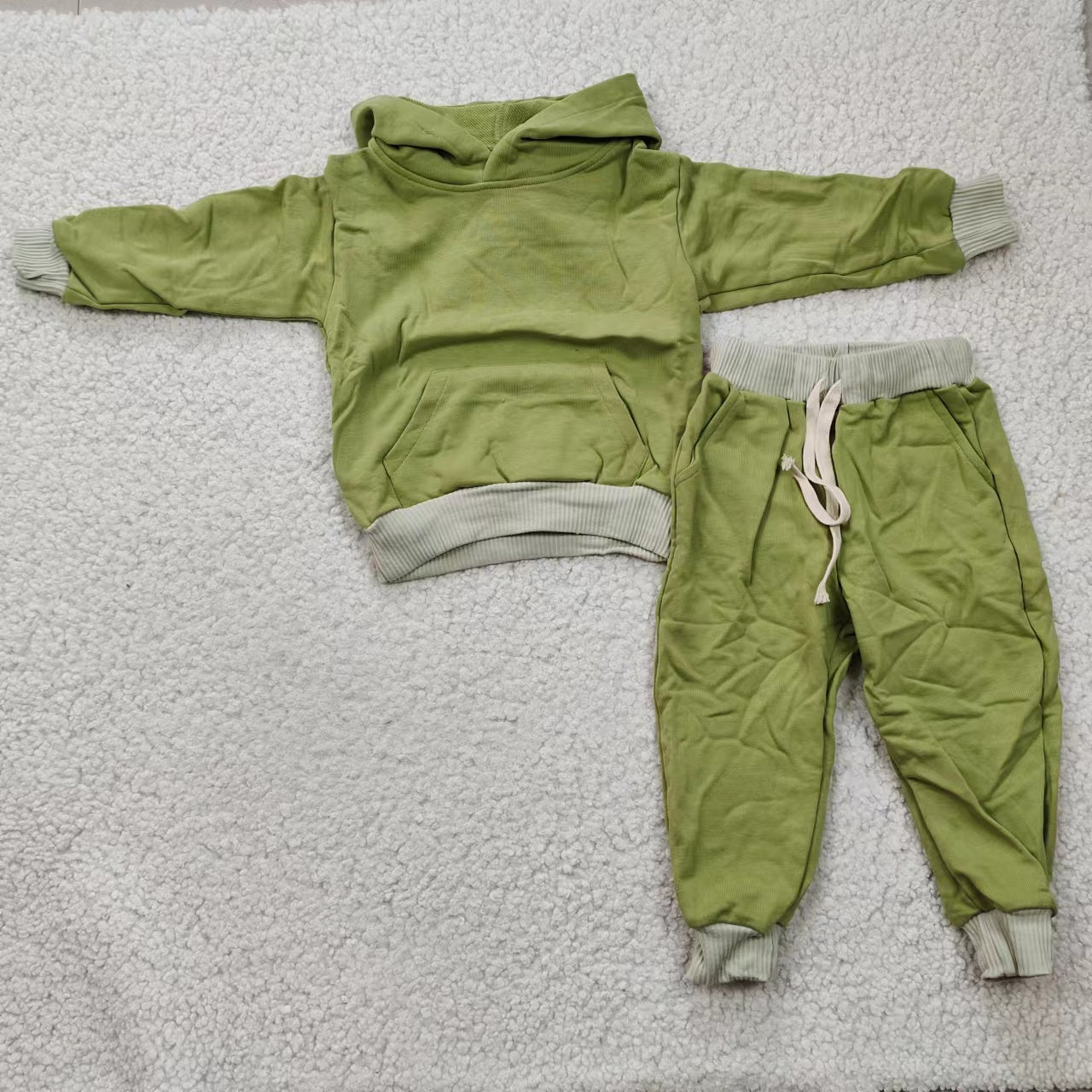 Boys green cotton hoodie outfits BLP0164