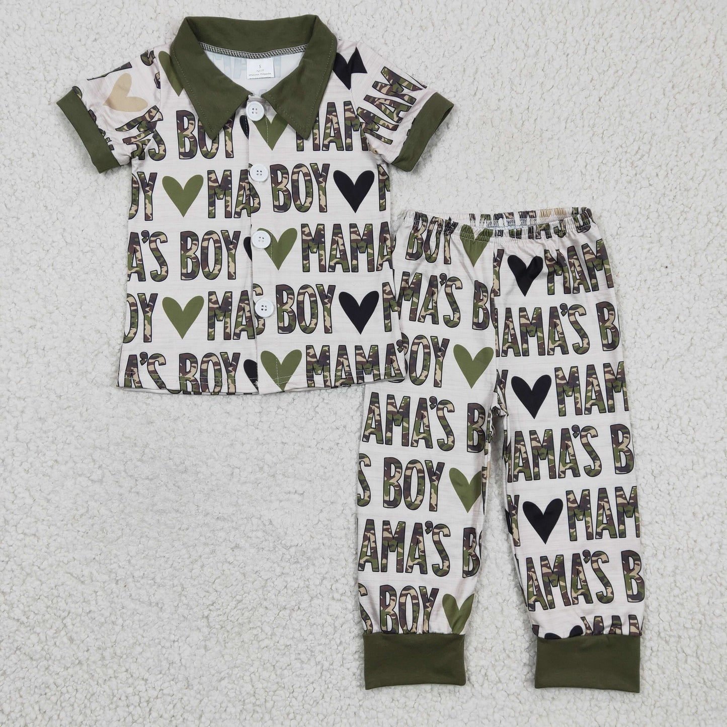 MAMA'S boy short sleeve pajama set   BSPO0044