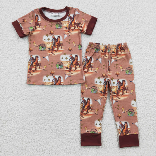 Boys western print pajama set    BSPO0061