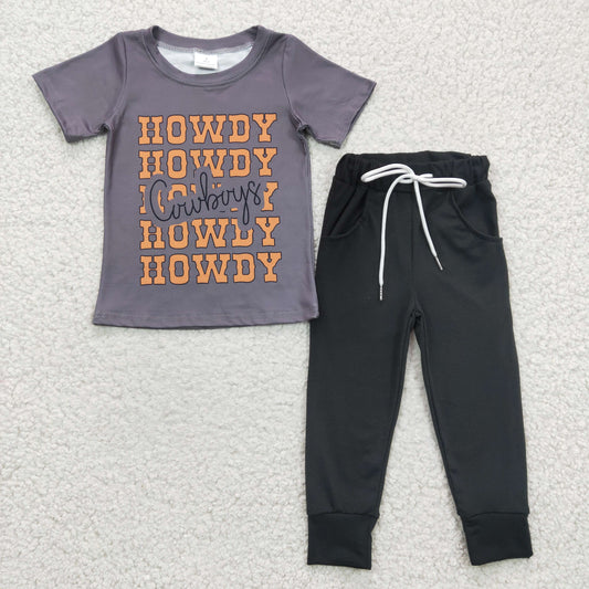 Boys Howdy top black cotton pants outfits BSPO0063