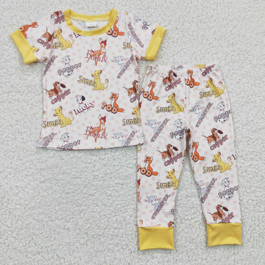 Boys cartoon lion print pajamas BSPO0078