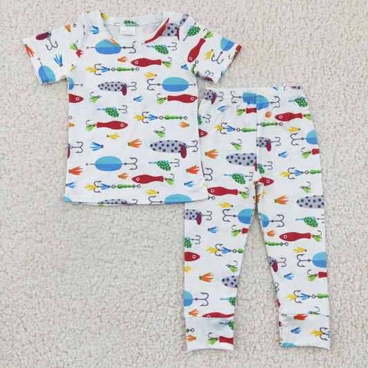 Boys fishing print pajamas set BSPO0062