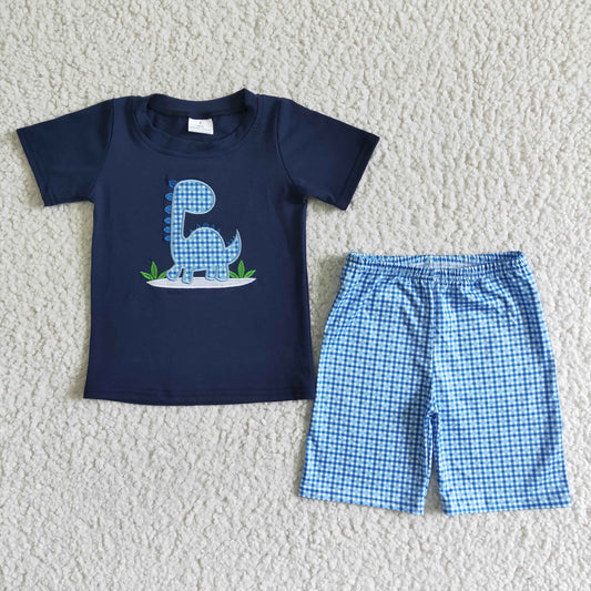 Boys summer embroidery outfits BSSO0005