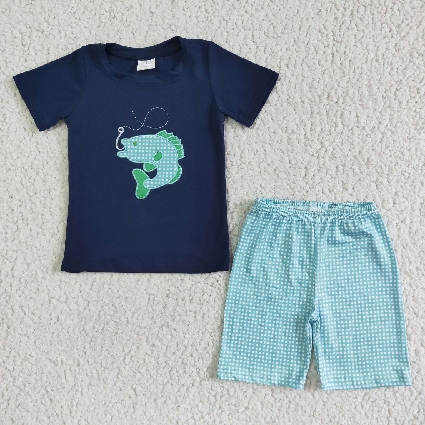 Boys summer embroidery outfits BSSO0008