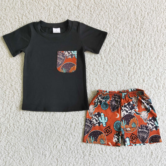 (Promotion)Boys summer short sleeve shorts outfits BSSO0014