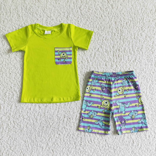 (Promotion)Boys summer short sleeve shorts outfits BSSO0044