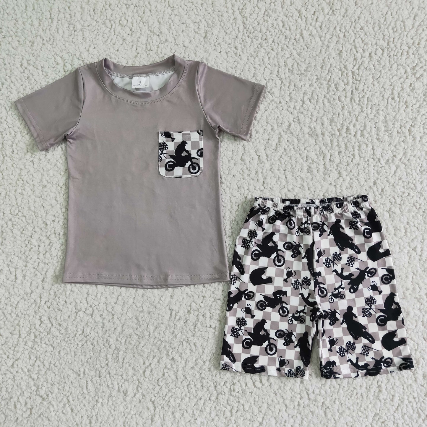 (Promotion)Boys summer short sleeve shorts outfits BSSO0054