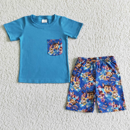 (Promotion)Boys summer cartoon print outfits BSSO0059