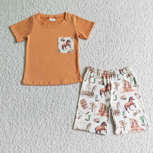 Boys short sleeved summer outfits   BSSO0072