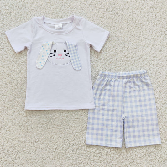 Boys bunny print Easter outfit     BSSO0090