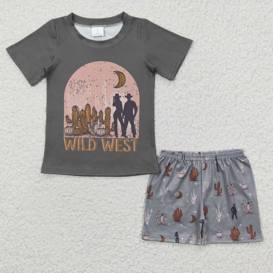 Boys WILD WEST print summer outfits BSSO0187