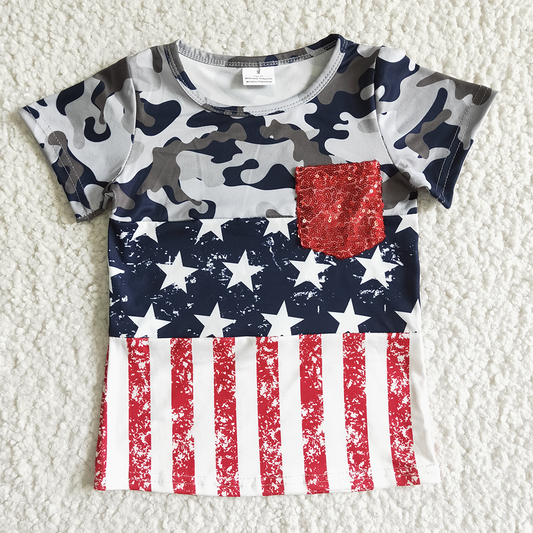 (Promotion)Boys 4th of July Tee shirts  BT0008