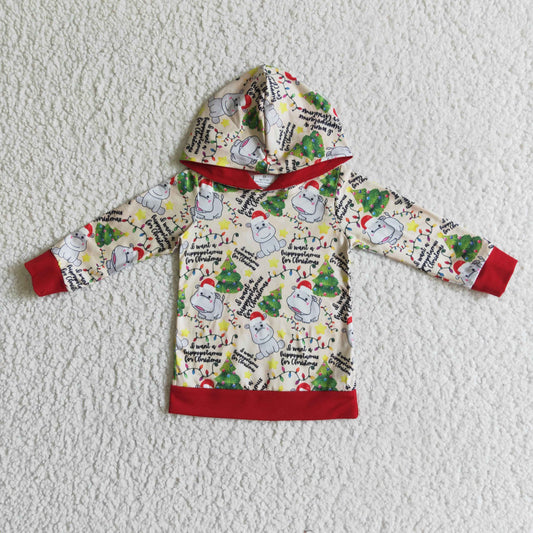 Boys long sleeve Christmas hooded Top      BT0056