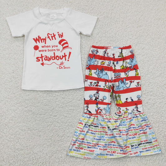 (Promotion)Short sleeve bell bottom pants outfits C1-9