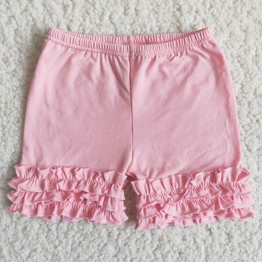 Girls summer pink ruffles shorts  C13-15