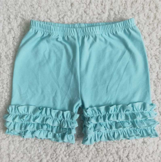 Girls summer blue ruffles shorts  C15-28