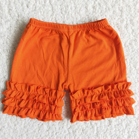 Girls summer orange ruffles shorts  C16-5