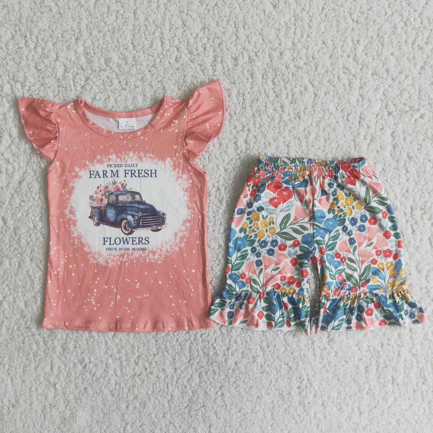 (Promotion)Girls summer FLOWERS outfits   C4-24