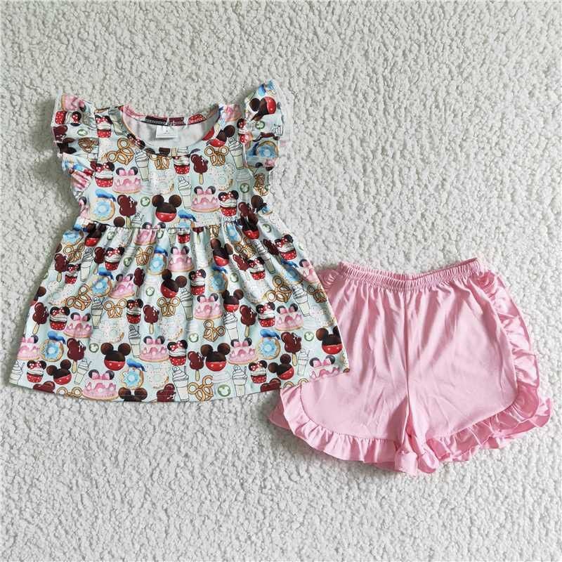 (Promotion)Sleeveless ruffles shorts summer outfits C8-12