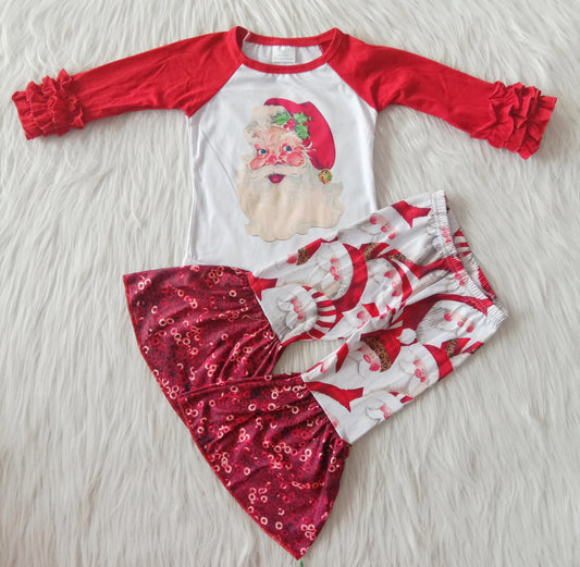 Long sleeve bell bottom pants Christmas outfits