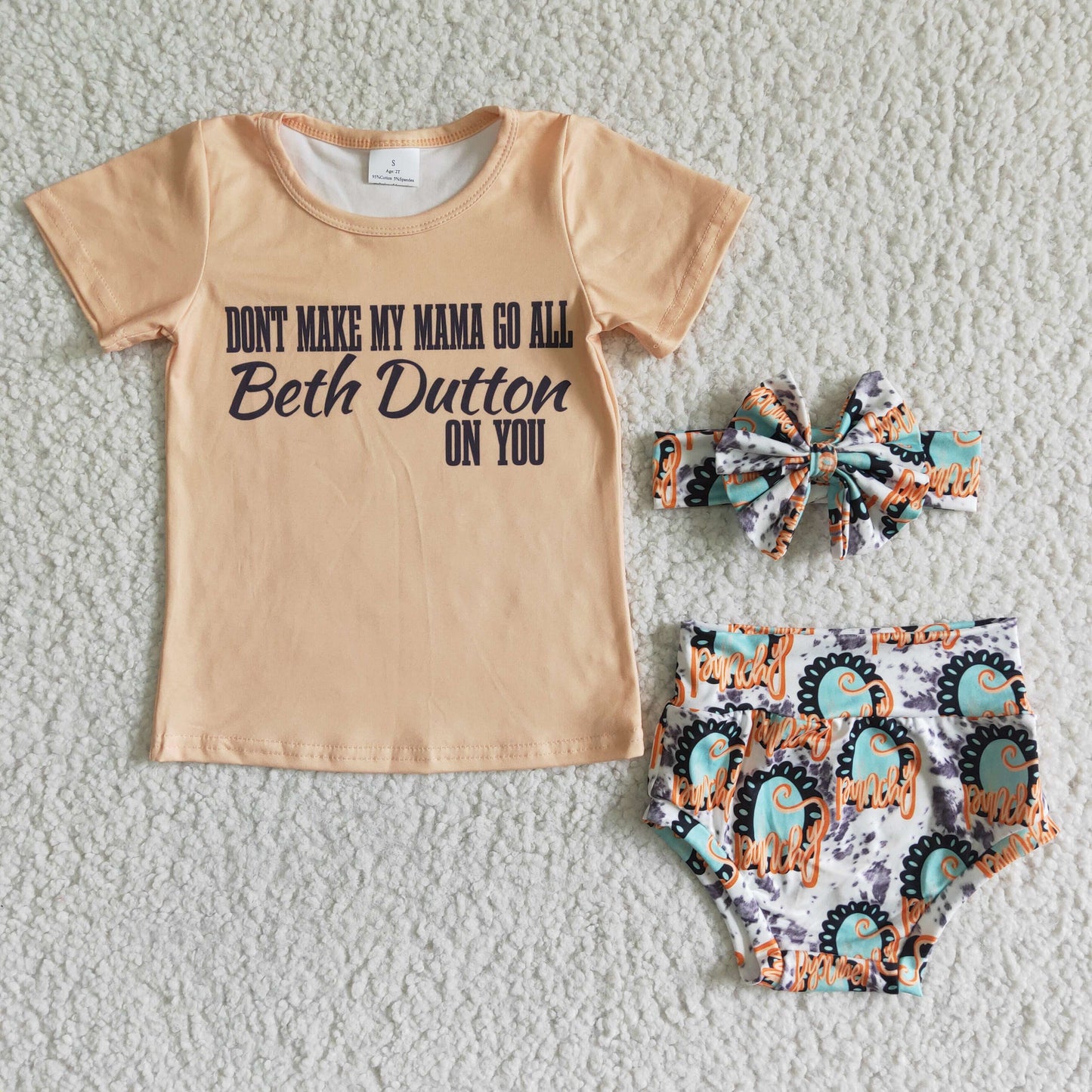 (Promotion)Don't make my mama go all beth dutton on you bummie outfits GBO0006