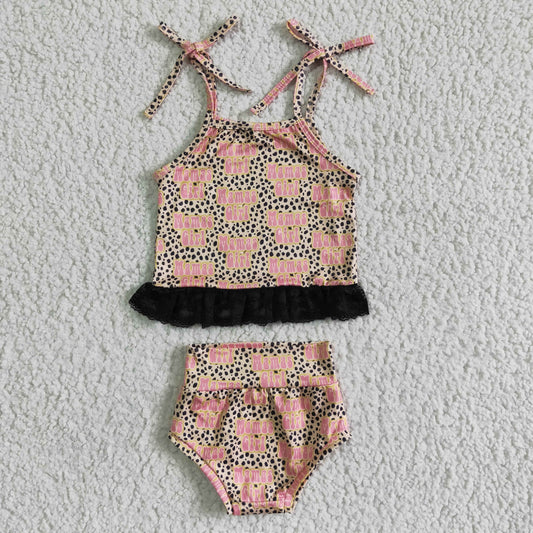 Baby girls summer halter bummie outfits  GBO0045