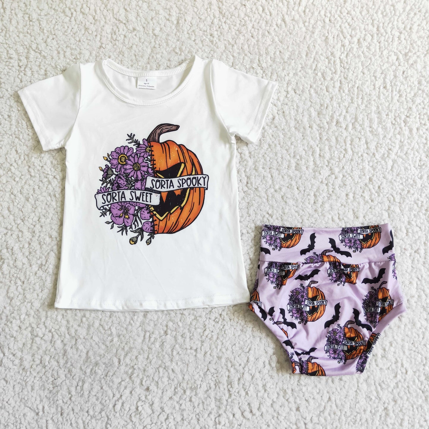 (Promotion)Girls Halloween bummie outfits     GBO0062