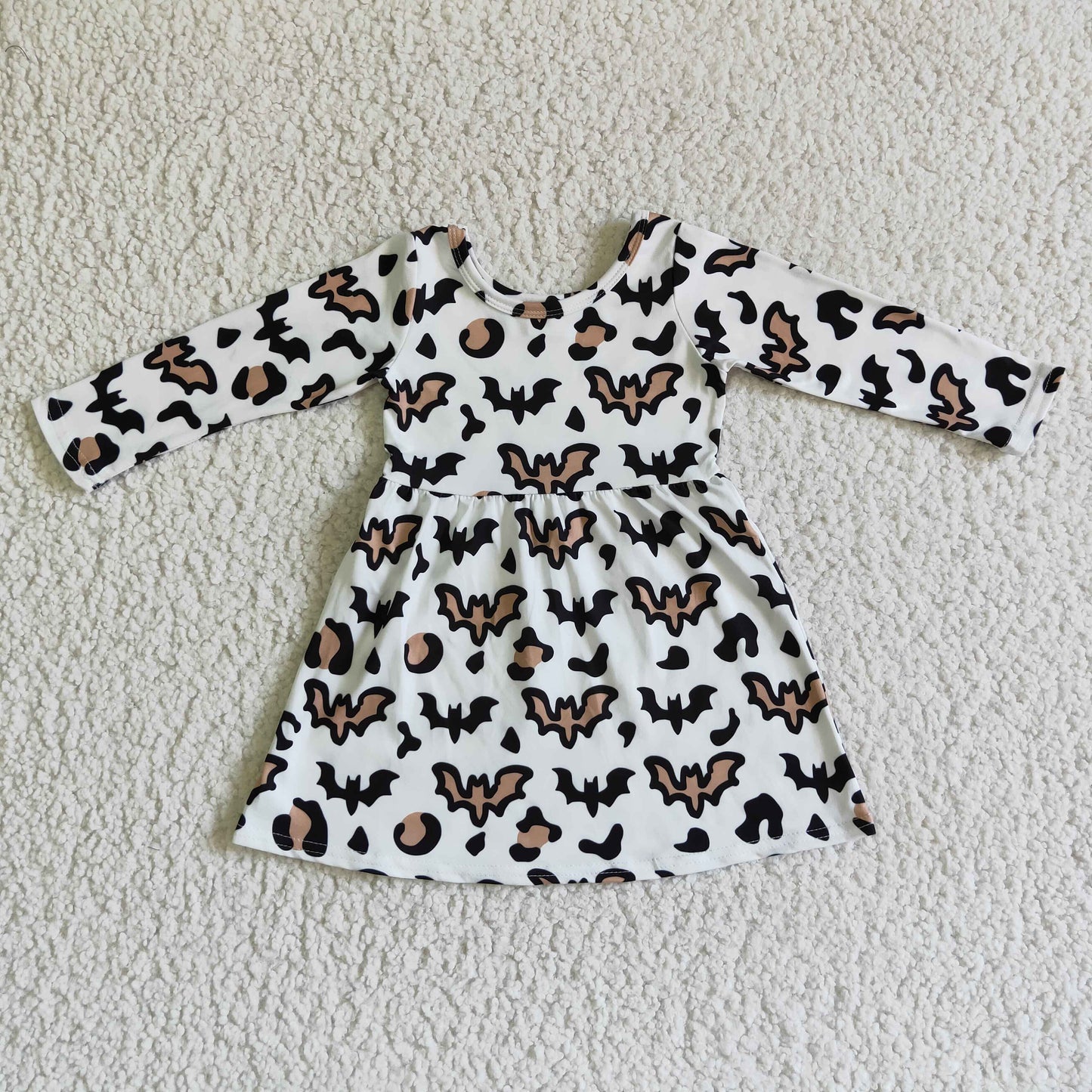 (Promotion)Girls Halloween leopard print dress       GLD0051