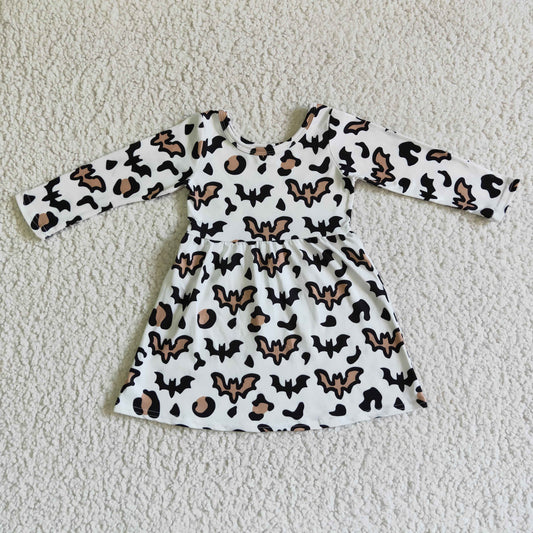 (Promotion)Girls Halloween leopard print dress       GLD0051