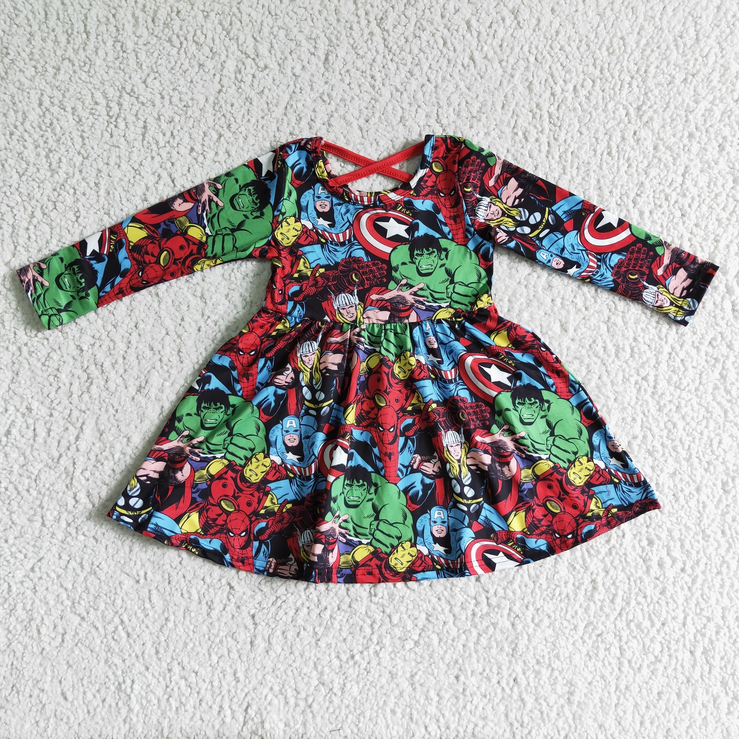 Girls fall cartoon dress   GLD0064