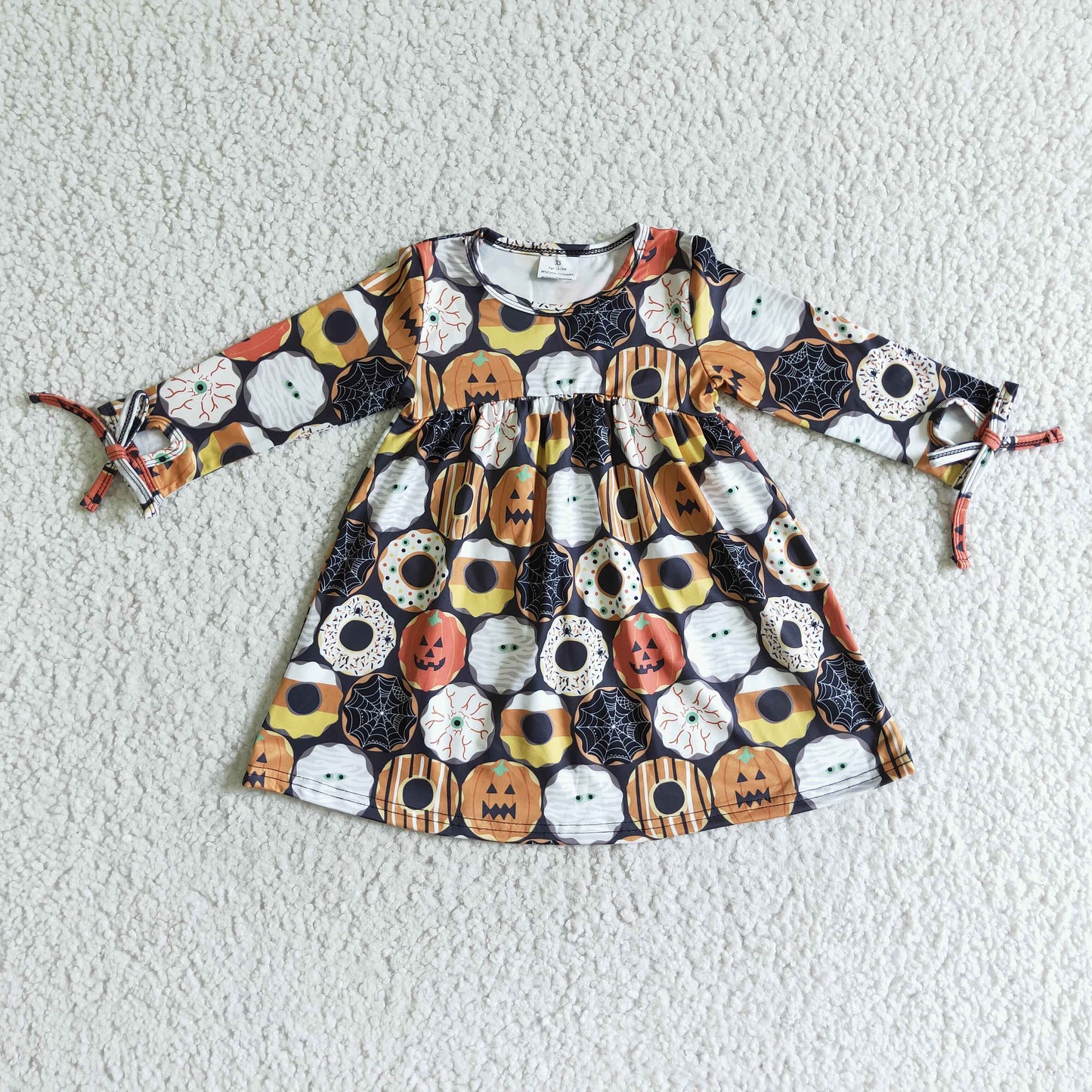 Girls doughnut design Halloween dress   GLD0066