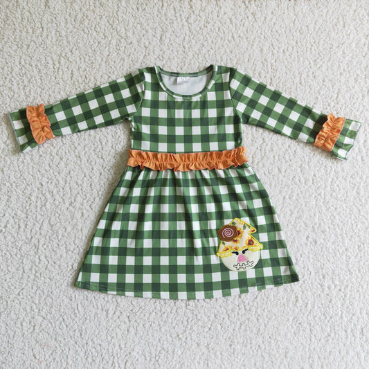 Girls fall embroidery dress   GLD0067