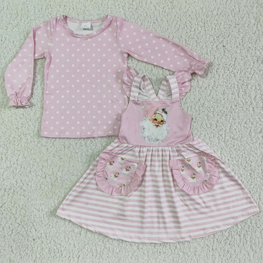 Girls pink Christmas outfits    GLD0087
