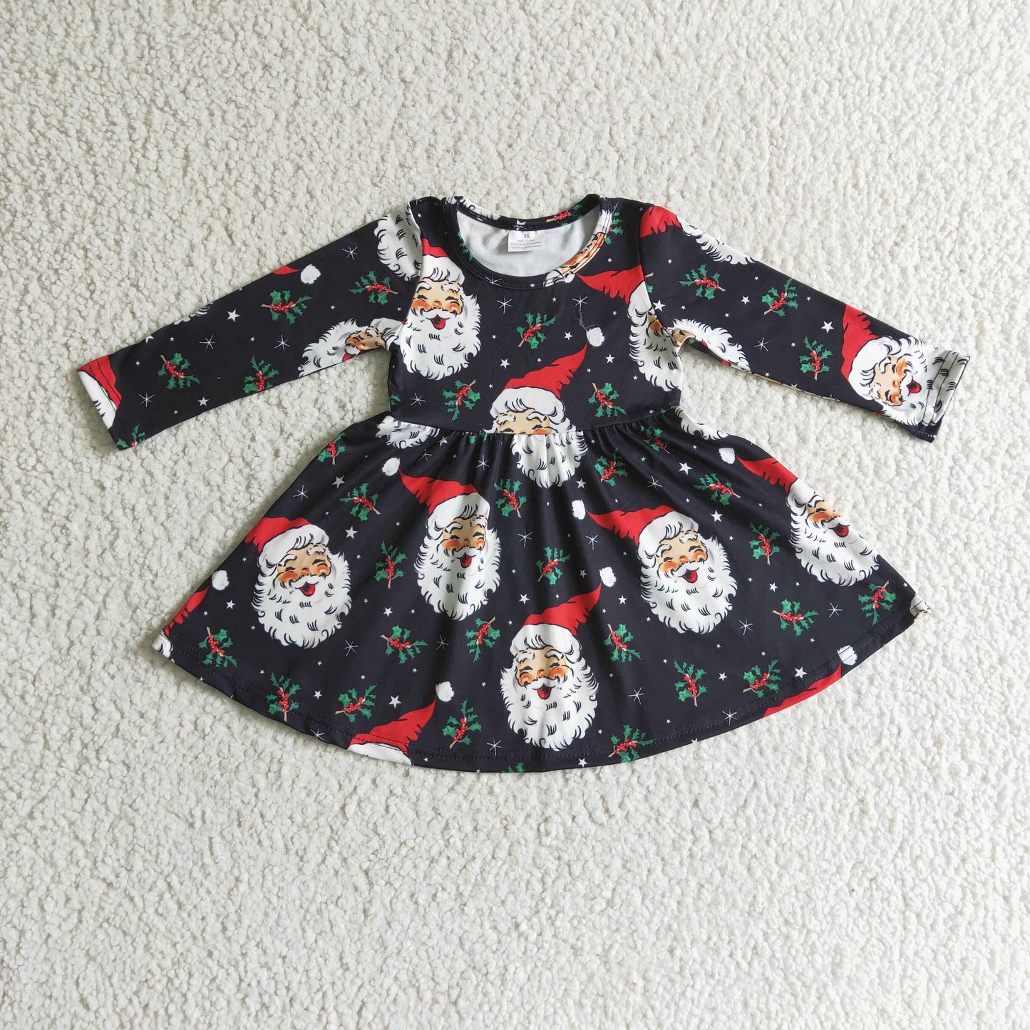 (Promotion)Girls Christmas Santa Claus dress       GLD0102