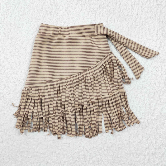 Baby Girls Thick fabric Stripes Tassel Ruffle Skirts  GLK0001