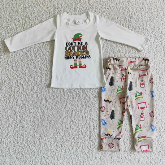 (Promotion)Cartoon Shelf Print Girls Christmas Outfits    GLP0078
