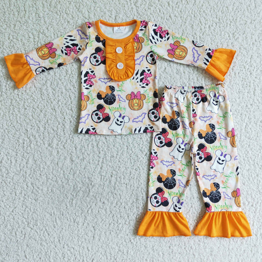 (Promotion)Girls Hallowmas Pajamas Set       GLP0081