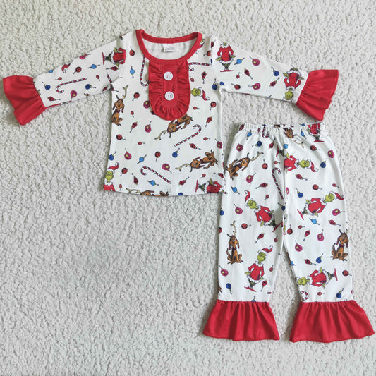 Girl's Christmas pajamas set          GLP0087