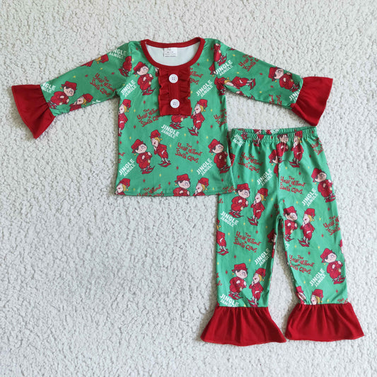 Girl's Christmas pajamas set    GLP0149