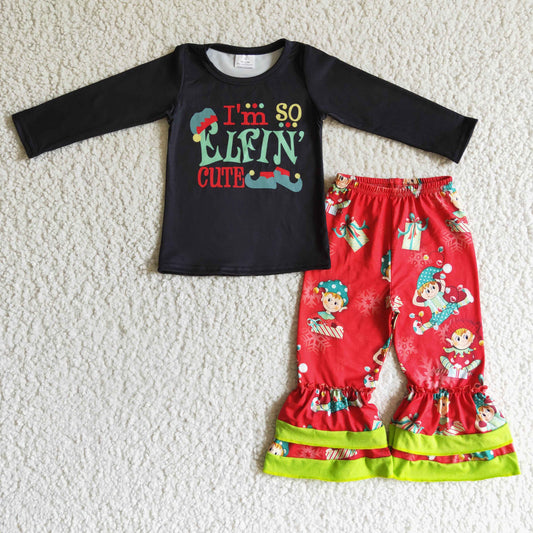 (Promotion)Girls Christmas outfits    GLP0155