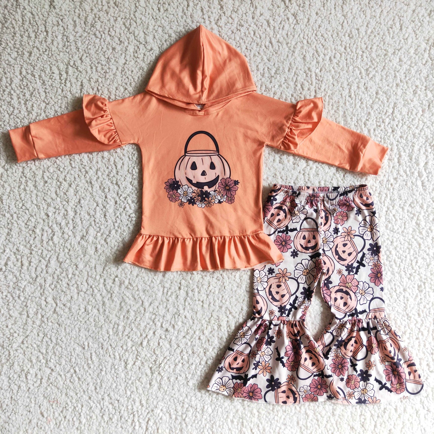 Girls long sleeve hooded top Hallowenn outfits    GLP0213