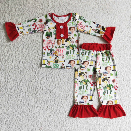 (Promotion)Girls Christmas pajama set    GLP0215