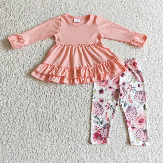 Girls pink punpkin outfits  GLP0265