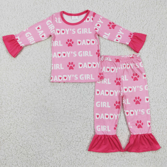 DADDY'S GIRL print pajama set  GLP0352